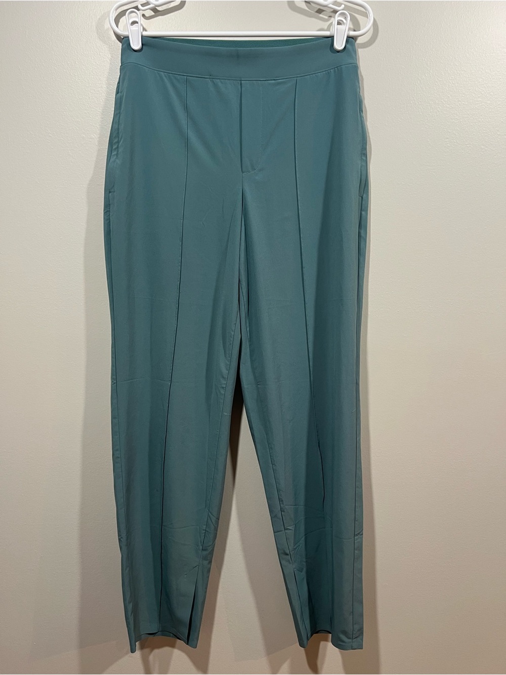 Athleta Brooklyn Heights Teal Straight-Leg Performance Pants Size 6